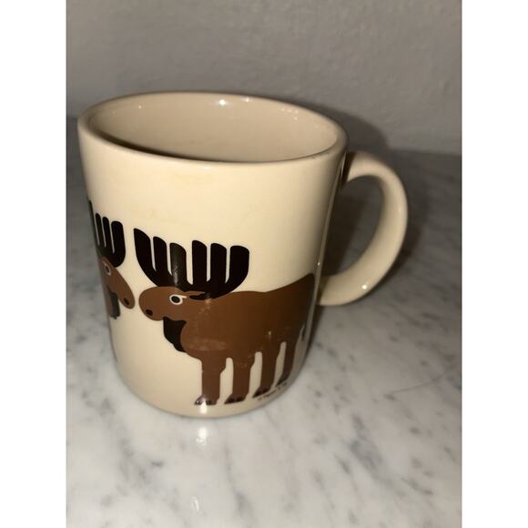 Vintage Taylor And Ng Brown Moose Cups Set of 3 Mugs - Picture 2 of 8